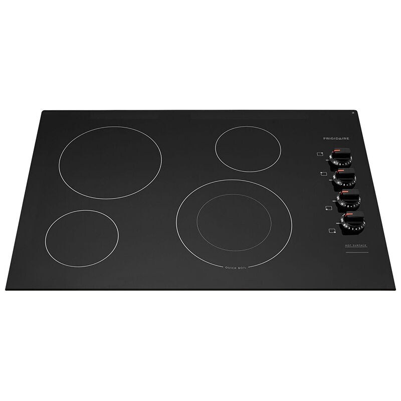 Frigidaire 30 in. 4-Burner Electric Cooktop with Power Burner - Black, Black, hires