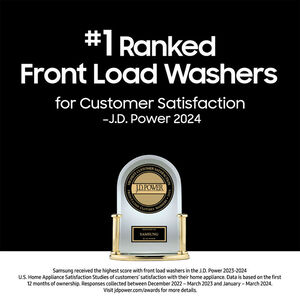 Samsung 27 in. 4.5 cu. ft. Stackable Front Load Washer with Sanitize Cycle & Vibration Reduction Technology - Brushed Black, Brushed Black, hires