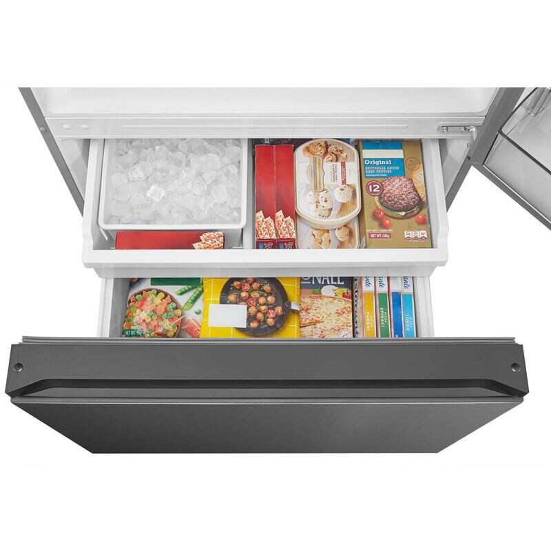 Midea 33 in. 22.8 cu. ft. Smart Counter Depth Bottom Freezer Refrigerator with Ice Maker - Stainless Steel, , hires