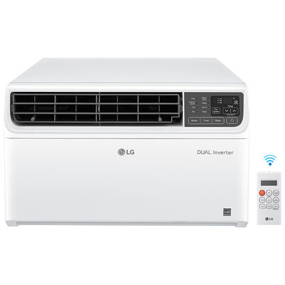 LG 10,000 BTU Smart Energy Star Window Air Conditioner with Dual Inverter, Sleep Mode & Remote Control - White | LW1022IVSM
