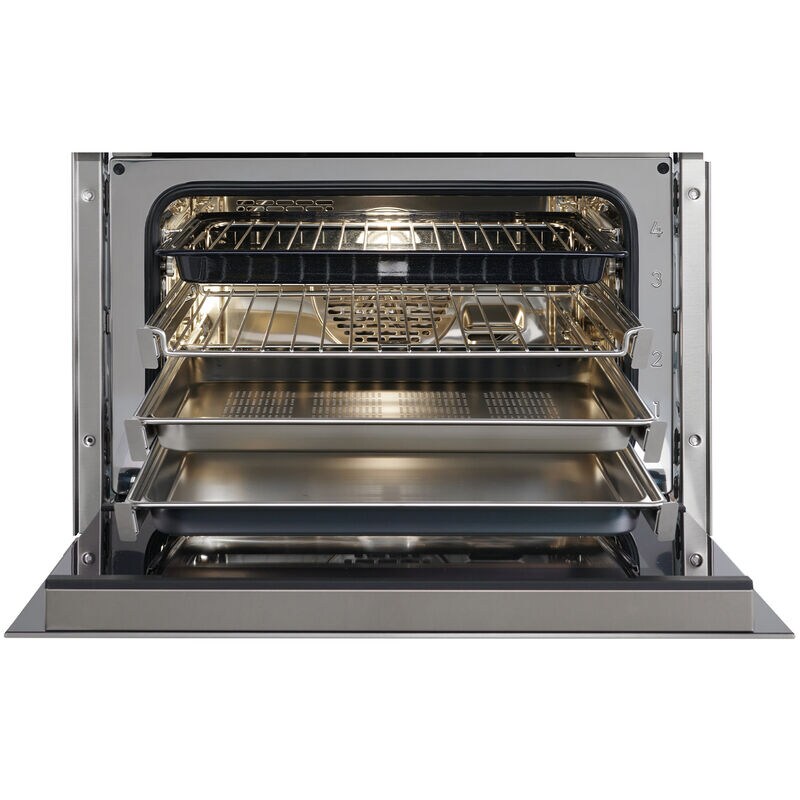 Wolf E Series 24 in. 1.7 cu. ft. Steam Electric Single Wall Oven with Standard Convection - Stainless Steel, , hires