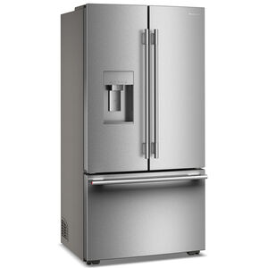 KitchenAid 36 in. 23.9 cu. ft. Counter Depth French Door Refrigerator with Ice & Water Dispenser - Stainless Steel with PrintShield Finish, , hires