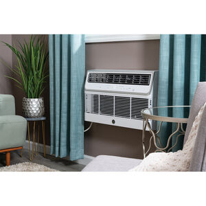 GE 14,000 BTU 230V Smart Through-the-Wall Air Conditioner with 3 Fan Speeds, Sleep Mode & Remote Control - White, , hires