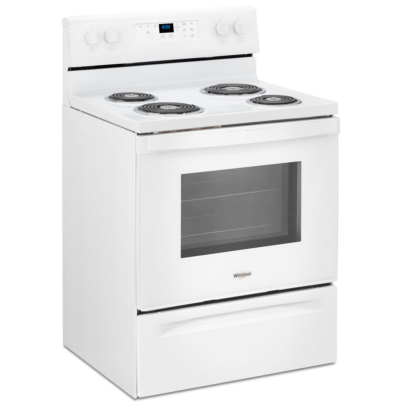 Whirlpool 30" Freestanding Electric Range with 4 Coil Burners, 4.8 Cu. Ft. Single Oven & Storage Drawer - White, , hires