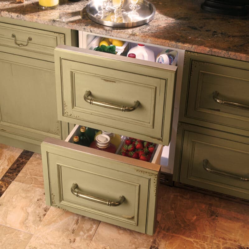 Monogram 24 in. 5 cu. ft. Double Refrigerator Drawers - Custom Panel Ready, , hires