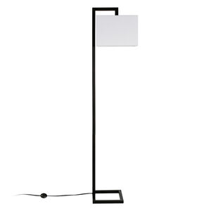 Hudson & Canal Grayson Blackened Bronze Floor Lamp with Square Shade, , hires