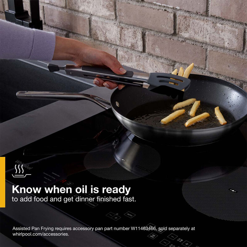 Whirlpool 24 in. 4-Burner Induction Cooktop with Simmer Burner & Power Burner - Black, , hires