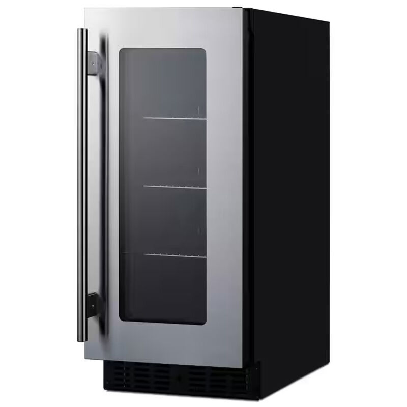 Summit 15 in. Built-In/Freestanding 1.8 cu. ft. Compact Beverage Center with Adjustable Shelves & Digital Control - Stainless Steel, , hires