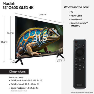 Samsung - 32" Class Q60D Series QLED 4K UHD Smart Tizen TV, , hires