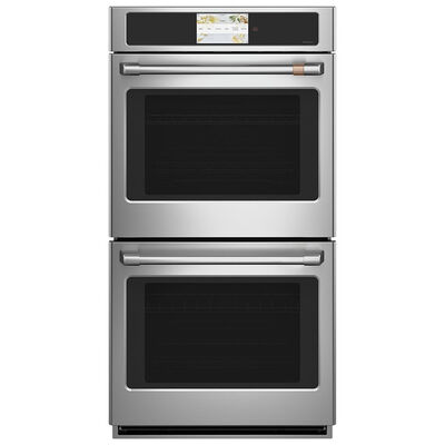 Cafe Professional Series 27 in. 8.6 cu. ft. Smart Top Control Electric Double Wall Oven with True European Convection - Stainless Steel | CKD70DP2NS1