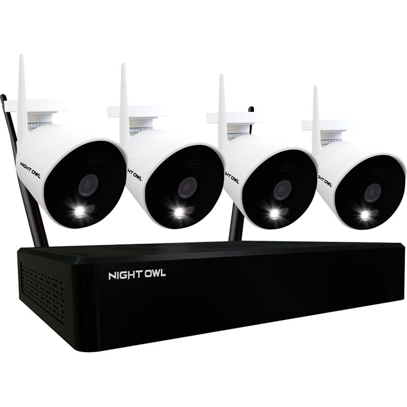 テレビ/映像機器 テレビ Night Owl - Expandable 10 Channel Wi-Fi NVR with (4) 1080p Wi-Fi IP  Spotlight Cameras and 1TB Hard Drive