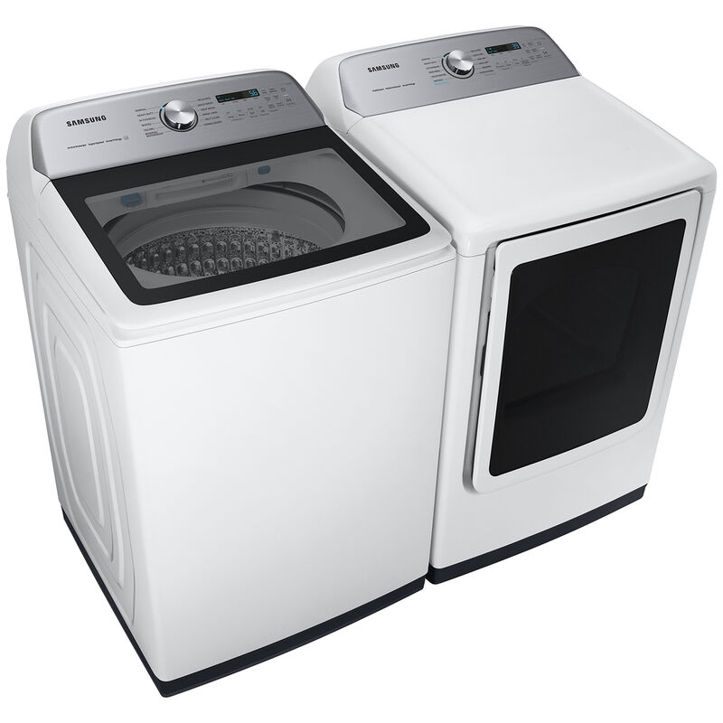 Samsung 27 in. 7.4 cu. ft. Smart Gas Dryer with Sensor Dry, Sanitize & Steam Cycle - White, White, hires