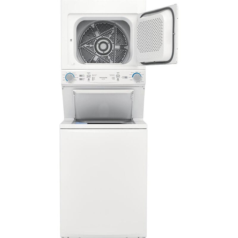 Frigidaire 27 in. Laundry Center with 3.9 cu. ft. Washer with 11 Wash Programs & 5.5 cu. ft. Gas Dryer & 10 Dryer Programs - White, , hires