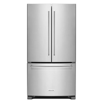 KitchenAid 36 in. 20.0 cu. ft. Counter Depth French Door Refrigerator with Internal Filtered Water Dispenser - Stainless Steel | KRFC300ESS