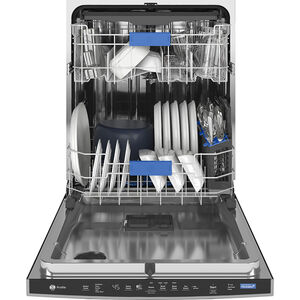 GE Profile 24 in. Smart Built-In Dishwasher with Top Control, 42 dBA Sound Level, 16 Place Settings, 5 Wash Cycles & Sanitize Cycle - Stainless Steel, , hires