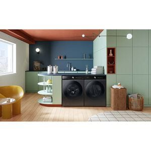 Samsung Bespoke 27 in. 5.3 cu. ft. Smart Stackable Front Load Washer with Super Speed Wash & AI Smart Dial - Brushed Black, Brushed Black, hires