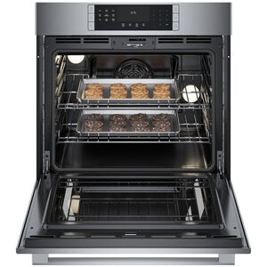 Bosch 800 Series 30 in. 4.6 cu. ft. Smart Electric Single Wall Oven with True European Convection - Stainless Steel, , hires