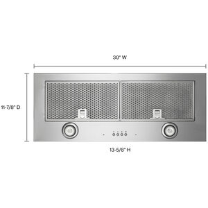 Whirlpool 30 in. 400 CFM Custom Hood Liner for Range Hoods - Stainless Steel, , hires