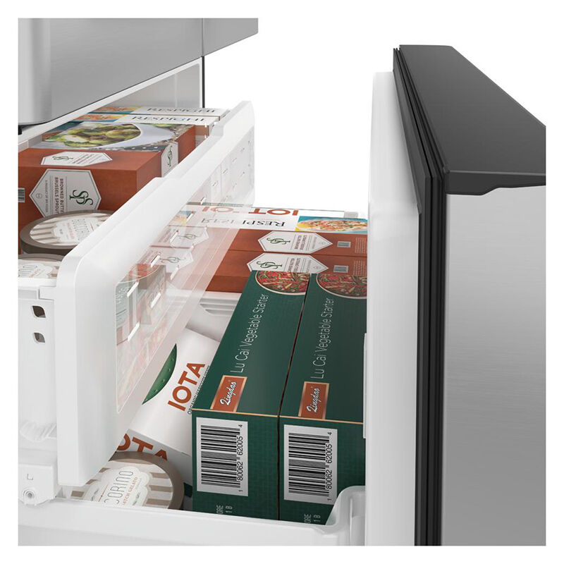 Cafe 36 in. 22.1 cu. ft. Smart Counter Depth French Door Refrigerator with Ice & Water Dispenser - Stainless Steel, Stainless Steel, hires