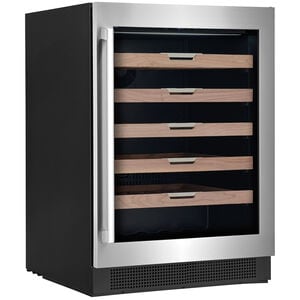 Electrolux 24 in. Freestanding Wine Cooler with Wood Racks, Single Temperature Zone & 41 Bottle Capacity - Stainless Steel, , hires