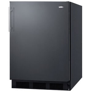 Summit 24 in. 5.5 cu. ft. Undercounter Refrigerator with Professional Handle - Black, , hires