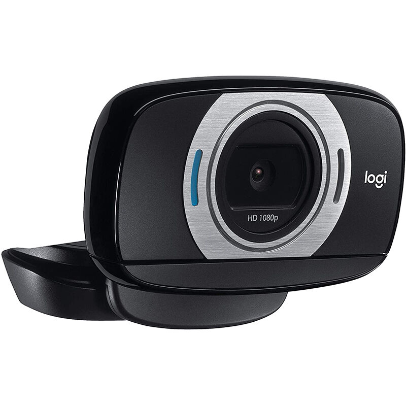 1080p Camera Logitech HD Laptop Webcam C615 with Fold-and-Go Design 360-Degree Swivel