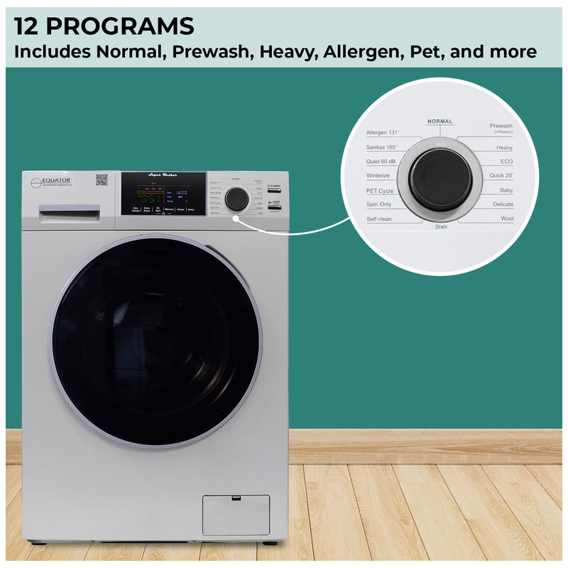 Equator 24 in. 1.6 cu. ft. Front Load Washer with Winterize, Allergen, Pet & Sanitize Cycle