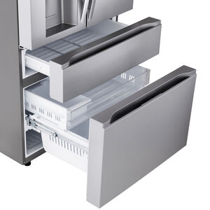 LG 36 in. 28.6 cu. ft. Smart 4-Door French Door Refrigerator with Ice & Water Dispenser - PrintProof Stainless Steel, PrintProof Stainless Steel, hires