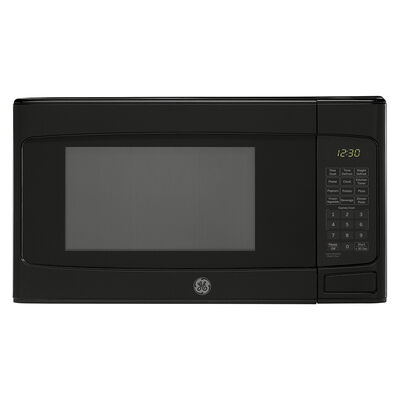 GE 20 in. 1.1 cu.ft Countertop Microwave with 10 Power Levels - Black | JES1145DMBB