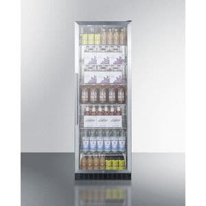 Summit Commercial 24 in. 12.6 cu. ft. Beverage Center with Adjustable Shelves & Digital Control - Stainless Steel, , hires