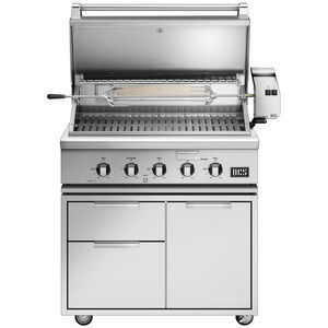 DCS Series 7 36 in. 5-Burner Built-In/Freestanding Liquid Propane Gas Grill with Rotisserie& Smoke Box - Stainless Steel, , hires