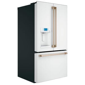 Cafe 36 in. 27.8 cu. ft. Smart French Door Refrigerator with Ice & Water Dispenser - Matte White, Matte White, hires