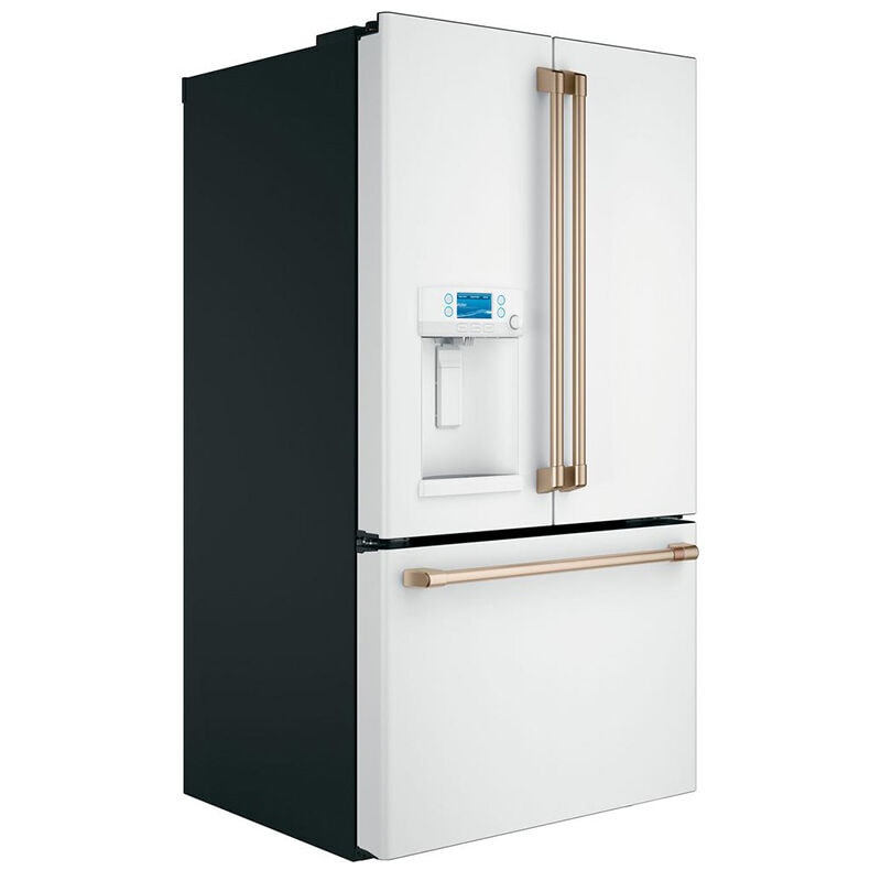 Cafe 36 in. 27.8 cu. ft. Smart French Door Refrigerator with Ice & Water Dispenser - Matte White, Matte White, hires