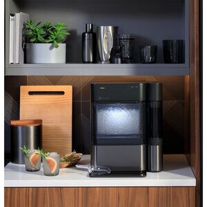 GE Profile 13 in. Smart Ice Maker with 3 lb. Ice Storage & Digital Control - Black Stainless, , hires