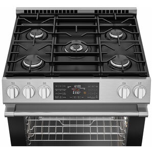 Beko 30 in. 5.9 cu. ft. Air Fry Convection Oven Slide-In Natural Gas Range with 5 Sealed Burners - Stainless Steel, , hires