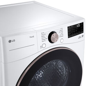 LG 27 in. 7.8 cu. ft. Smart Stackable Ventless Electric Dryer with Dual Inverter Heat Pump & AI Sensor Dry - White, , hires