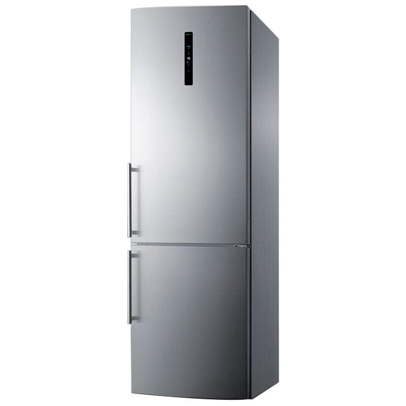 Summit 24 in. 10.6 cu. ft. Counter Depth Bottom Freezer Refrigerator with Ice Maker - Stainless Steel, , hires