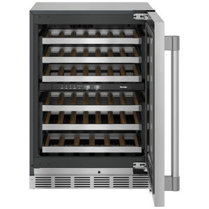 Thermador Professional Series 24 in. Compact Built-In Wine Cooler with 41 Bottle Capacity, Dual Temperature Zones & Digital Control - Stainless Steel, , hires