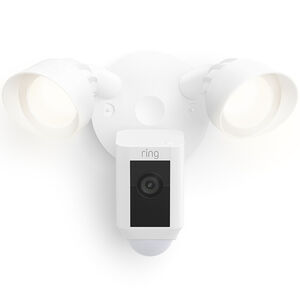 Ring Floodlight Cam Wired Plus with motion-activated 1080p HD video, White (2021 release), , hires