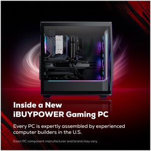 iBUYPOWER Slate Gaming Desktop With AMD Ryzen 5 5500, 3.6 GHz, 6-Core CPU, NVIDIA GeForce RTX 4060, 8GB VRAM GPU, 16 GB RAM, 1 TB SSD & Windows 11 Home - Black, , hires
