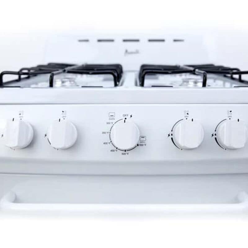 Avanti 24 in. 2.6 cu. ft. Gas Range with Open Burners - White, , hires