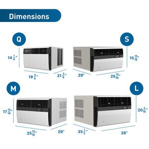 Friedrich Kuhl Inverter Series 12,600 BTU 230V Smart Window/Wall Air Conditioner with Heat Pump, 3 Fan Speeds, Remote Control - Cool Grey, , hires