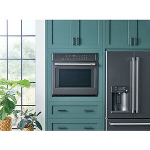 Cafe Professional Series 30 in. 5 cu. ft. Smart Electric Single Wall Oven with True European Convection - Matte Black, Matte Black, hires