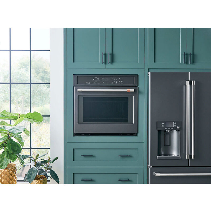 Cafe Professional Series 30 in. 5 cu. ft. Smart Electric Single Wall Oven with True European Convection - Matte Black, Matte Black, hires