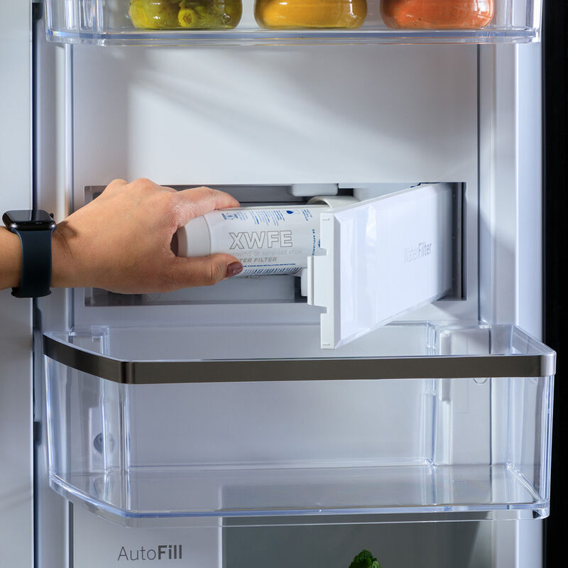 GE Profile 36 in. 28.7 cu. ft. Smart 4-Door French Door Refrigerator with Internal Water Dispenser - Fingerprint Resistant Stainless, , hires