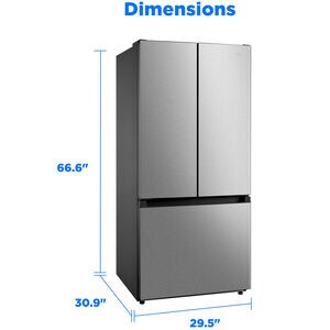 Midea 30 in. 18.4 cu. ft. French Door Refrigerator - Stainless Steel, , hires