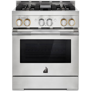 JennAir Rise Series 30 in. 4.1 cu. ft. Smart Convection Oven Freestanding Gas Range with 4 Sealed Burners - Stainless Steel, , hires