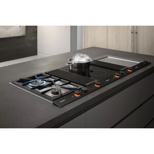 Gaggenau 200 Series 6 in. Convertible Downdraft with 350 CFM, 3 Fan Speeds & Knobs Control - Black, , hires