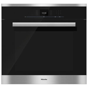 Miele PureLine 30" 4.6 Cu. Ft. Electric Wall Oven with Standard Convection & Self Clean - Stainless Steel, , hires