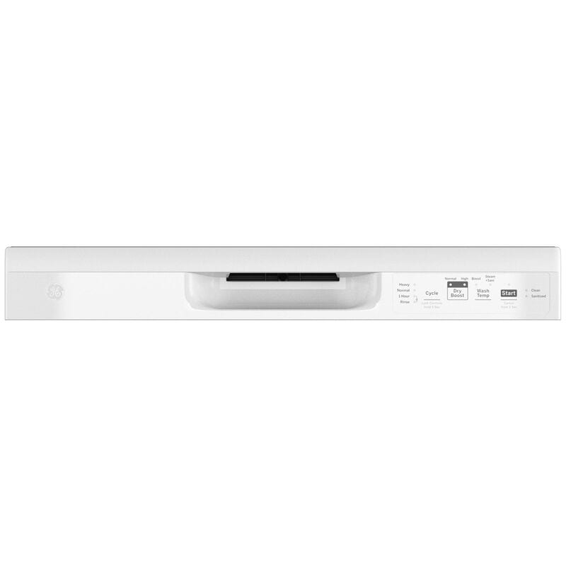 GE 24 in. Front Control Flush-Mount Dishwasher with 55 dBa Sound Level, Dry Boost & Pocket Handle - White, White, hires